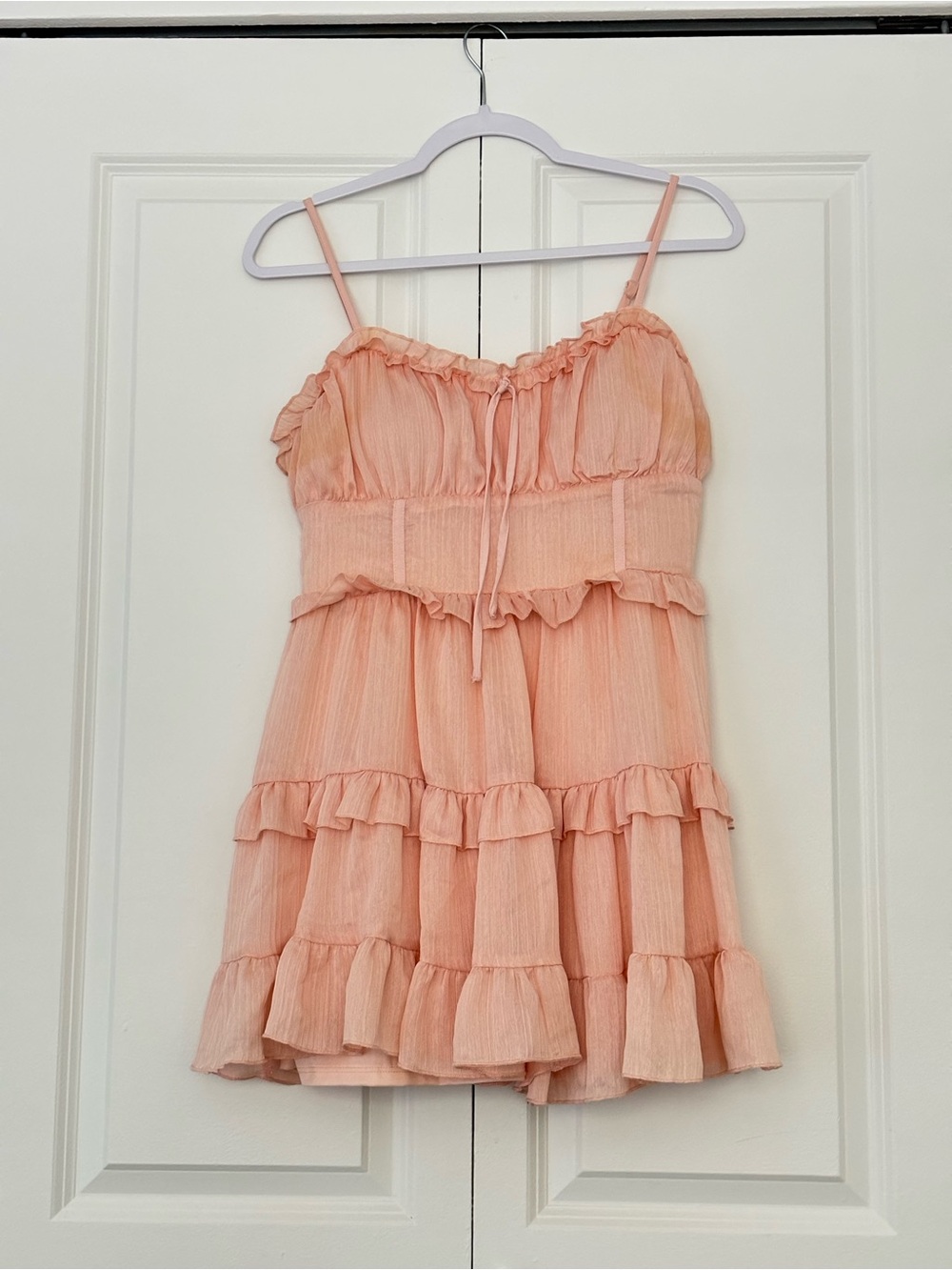 wild fable Peach Ruffle Tiered Sundress
